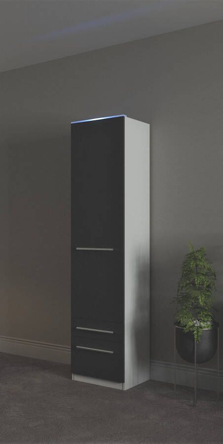 Priess Kledingkast Kast garderobe waskast Barcelona in 5 breedtes veel opbergruimte ruime lades met spiegel made in germany