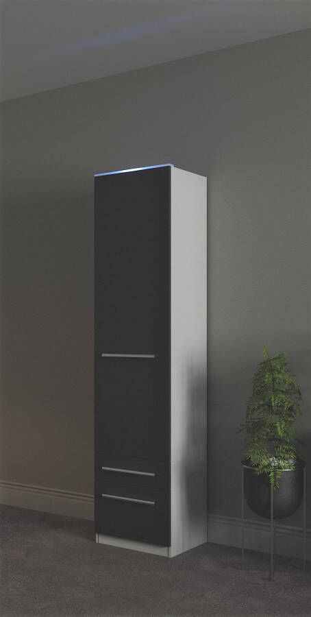 Priess Kledingkast Kast garderobe waskast Barcelona in 5 breedtes veel opbergruimte ruime lades met spiegel made in germany