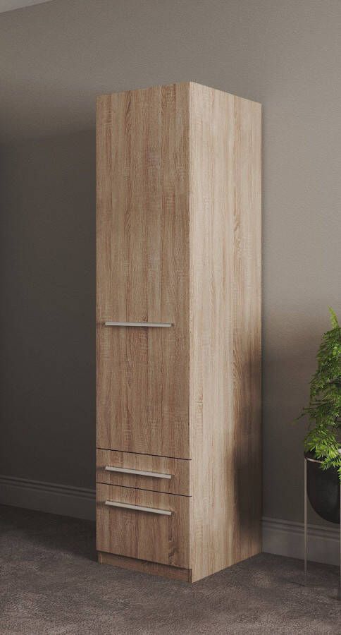 Priess Kledingkast Kast garderobe waskast Barcelona in 5 breedtes veel opbergruimte ruime lades met spiegel made in germany