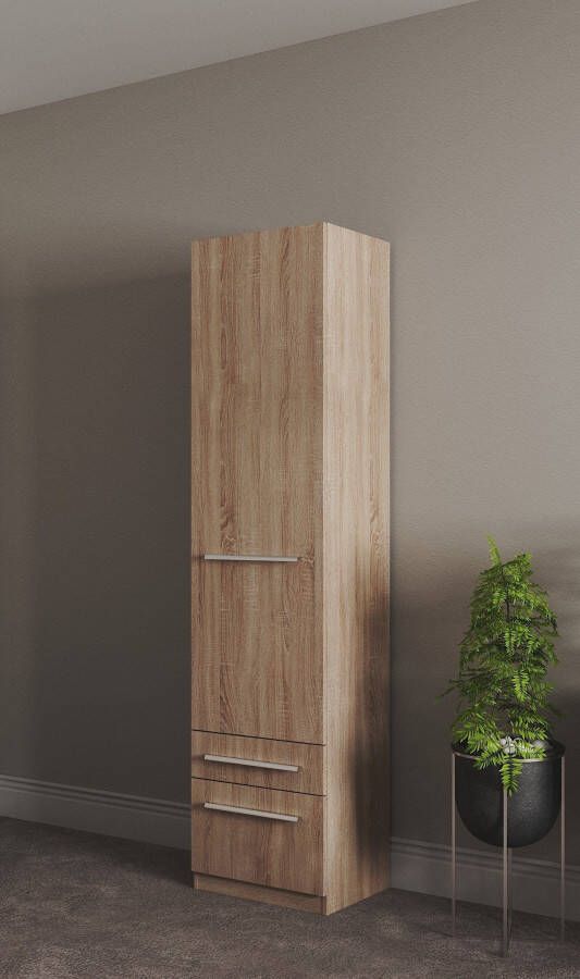 Priess Kledingkast Kast garderobe waskast Barcelona in 5 breedtes veel opbergruimte ruime lades met spiegel made in germany