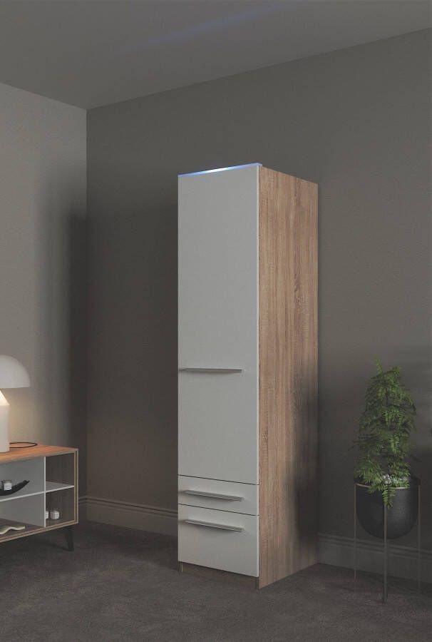 Priess Kledingkast Kast garderobe waskast Barcelona in 5 breedtes veel opbergruimte ruime lades met spiegel made in germany