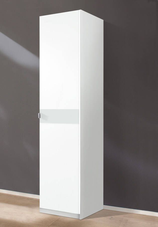 Priess Kledingkast Draai-deur kast kledingkast slaapkamerkast Madrid met gekleurde glasplaat uitbreidbaar met kastopzet madrid