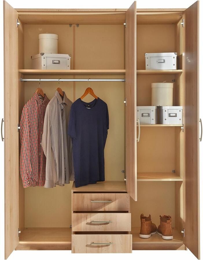 Priess Kledingkast Husum met decoratieve krans optioneel met lades