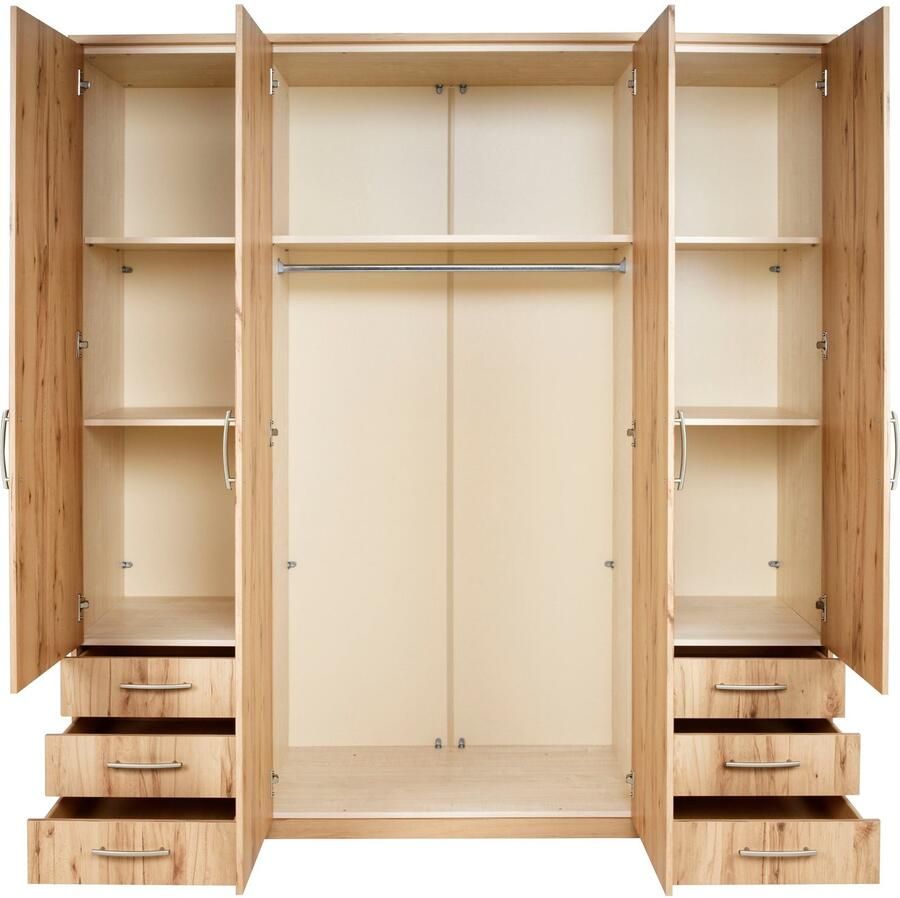 Priess Kledingkast Husum met decoratieve krans optioneel met lades