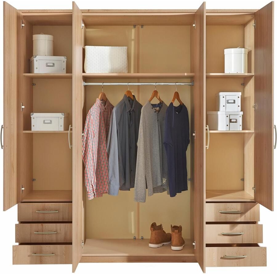 Priess Kledingkast Husum met decoratieve krans optioneel met lades