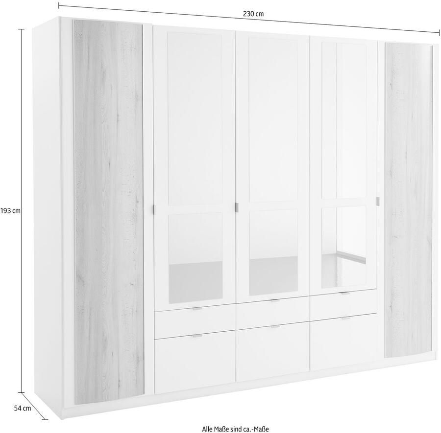 Priess Kledingkast met afgeronde elementen op de buitendeuren