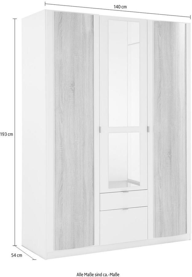 Priess Kledingkast met afgeronde elementen op de buitendeuren