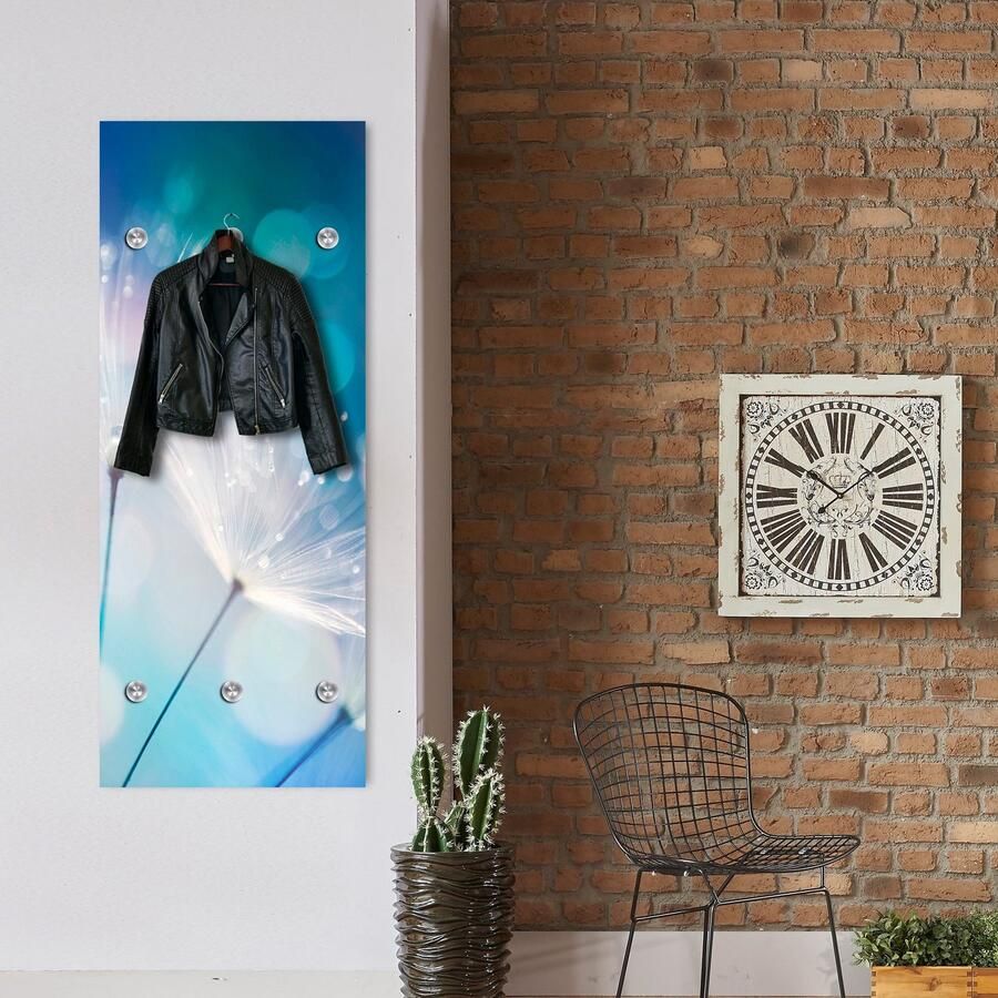 Queence Kapstok Bloem met 6 haken 50 x 120 cm