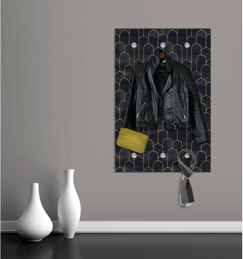 Queence Kapstok Boog met 6 haken 80 x 120 cm