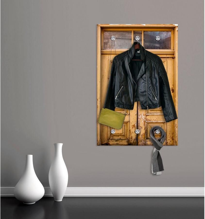 Queence Kapstok Deur met 6 haken 80 x 120 cm