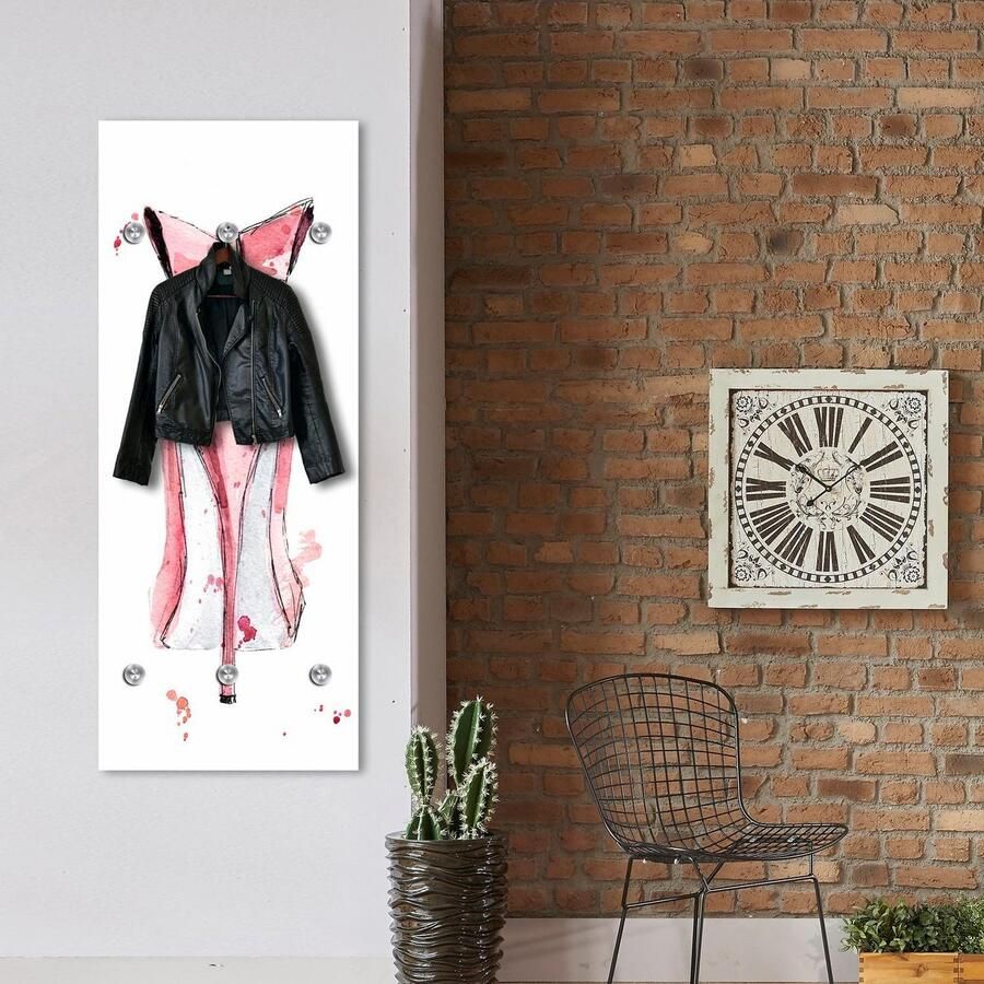 Queence Kapstok Highheel van achteren met 6 haken 50 x 120 cm