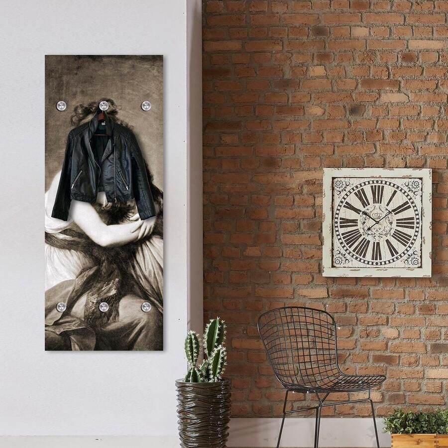 Queence Kapstok Moeder en kind met 6 haken 50 x 120 cm