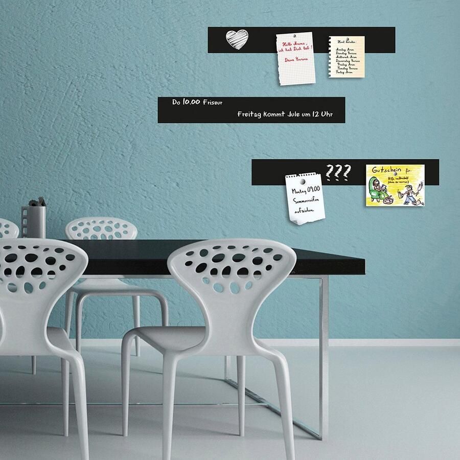 Queence Schrijfbordfolie Magnetisch memobord magnetische tafelfolie tafel zelfklevend 3-delige set