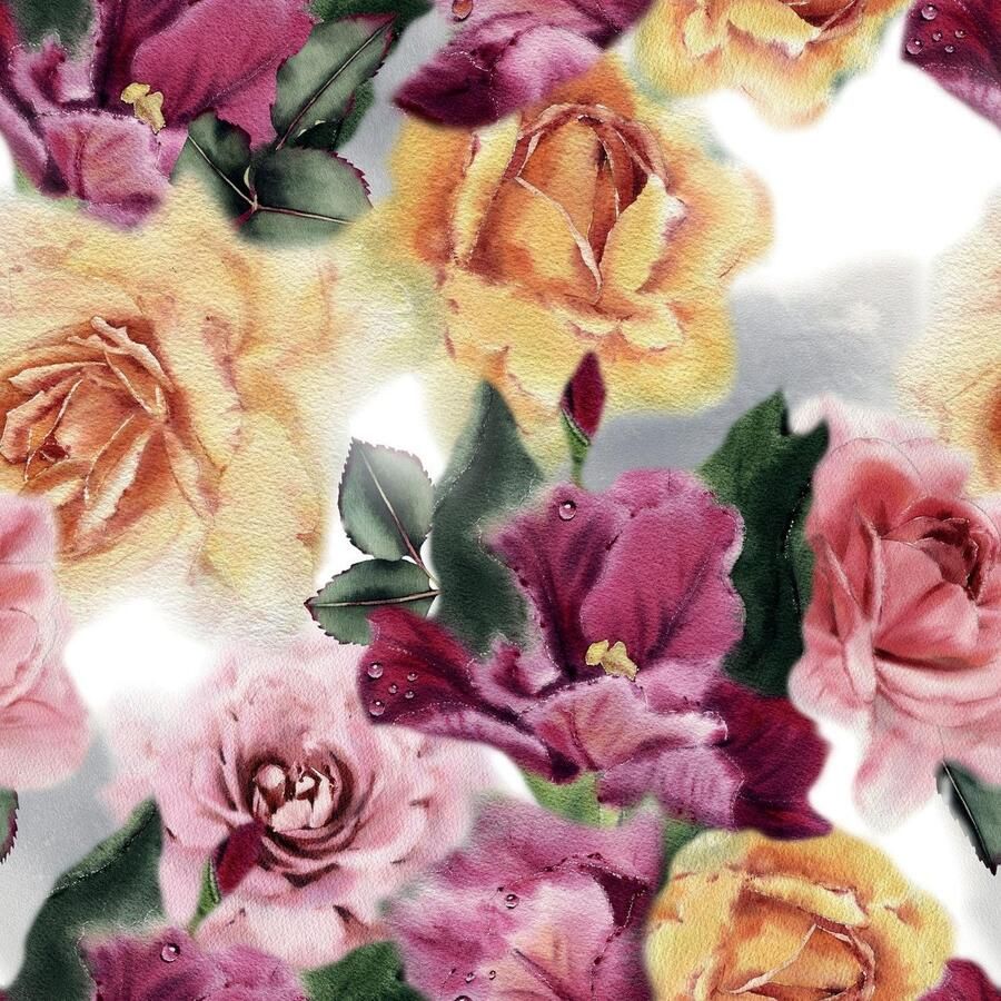 Queence Sierkussen Bloemen & blaadjes Kussenovertrek zonder vulling(1 stuk)