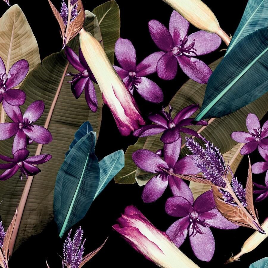 Queence Sierkussen Bloemen & blaadjes Kussenovertrek zonder vulling(1 stuk)