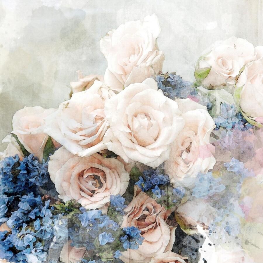 Queence Sierkussen Bloemen Kussenovertrek zonder vulling(1 stuk)