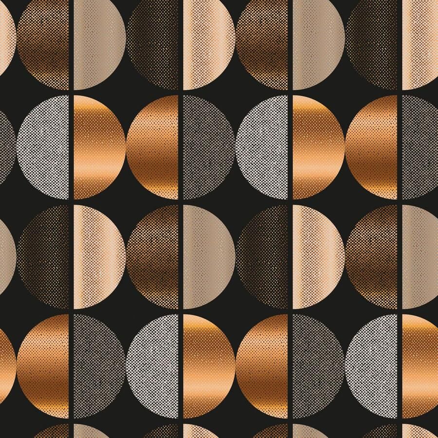 Queence Sierkussen Charlie Kussenhoes cirkels vormen bronzen kleur geometrisch abstract elegant (1 stuk)