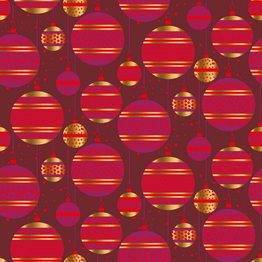 Queence Sierkussen DORA Kussenhoes kerstballen rood kerst feestelijk kerstboom (1 stuk)