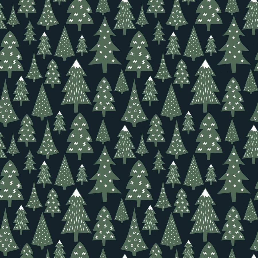 Queence Sierkussen Jannik Kussenhoes kerstbomen kerst winter feestelijk sneeuw (1 stuk)