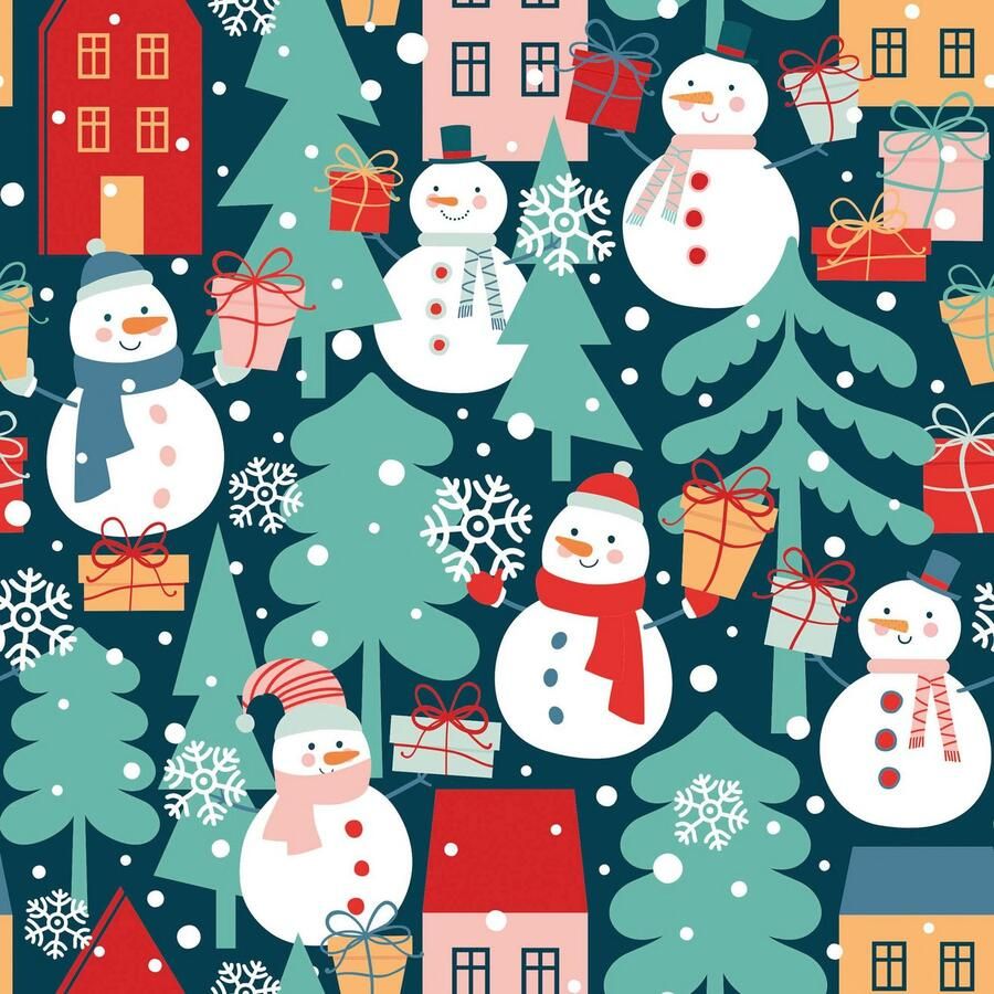 Queence Sierkussen Niklas Kussenhoes sneeuwmannen kerstbomen kerst winterachtig feestelijk (1 stuk)