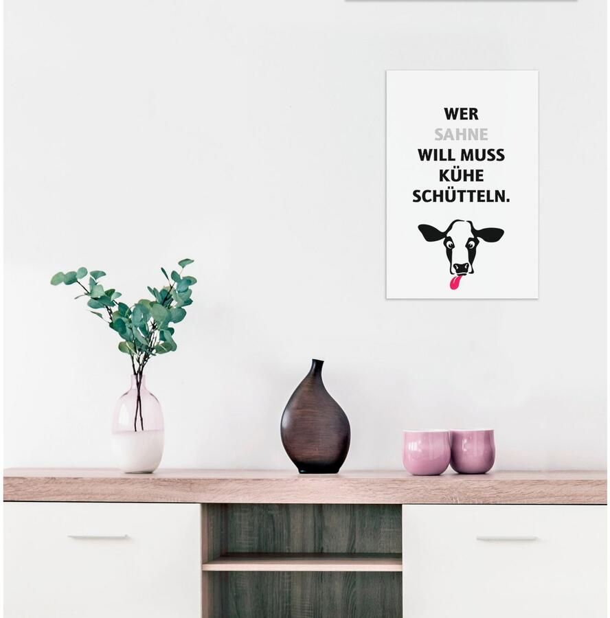 Queence Sierobject voor aan de wand Room Stalen bord blikken bord spreuk grappig wanddecoratie retro 20x30cm