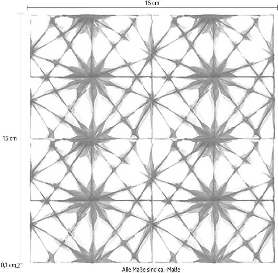 Queence Tegelsticker Dobbelsteen Stickertegels zelfklevend stickers 12-delige set