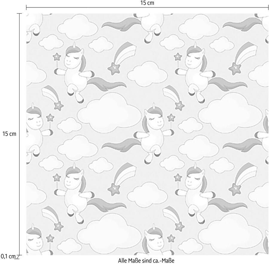 Queence Tegelsticker Eenhoorns Stickertegels zelfklevend stickers 12-delige set