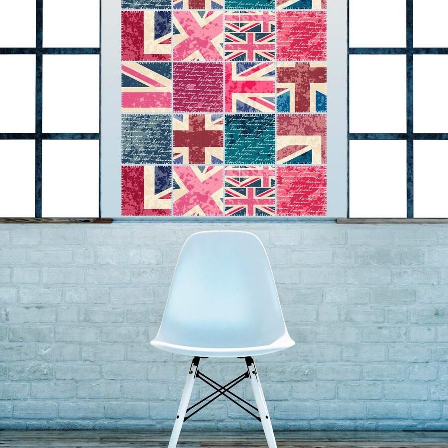 Queence Tegelsticker Engeland Stickertegels zelfklevend stickers 12-delige set (12 stuks)