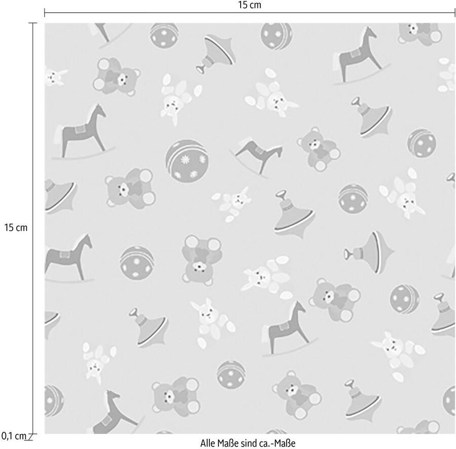 Queence Tegelsticker Hobbelpaard en teddyberen Stickertegels zelfklevend stickers 12-delige set