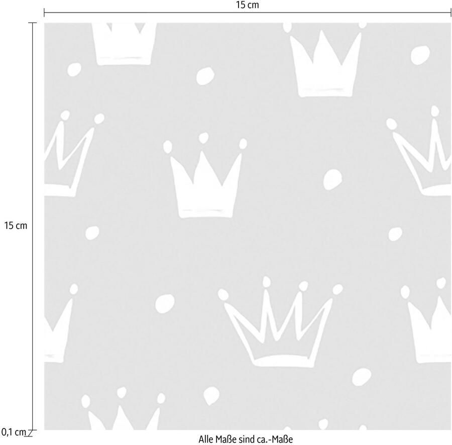 Queence Tegelsticker Kronen Stickertegels zelfklevend stickers 12-delige set