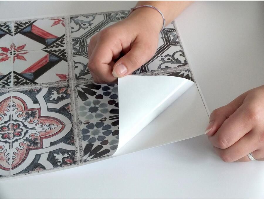 Home affaire Tegelsticker Ornamenten Stickertegels zelfklevend stickers 12-delige set