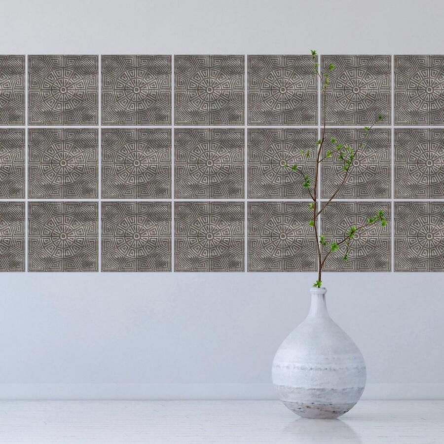 Queence Tegelsticker Motief Stickertegels zelfklevend stickers 12-delige set (12 stuks)