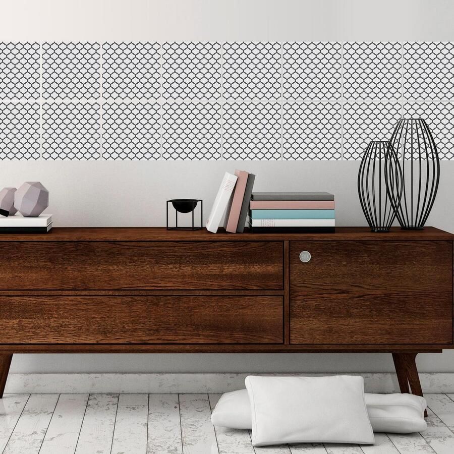 Queence Tegelsticker Motief Stickertegels zelfklevend stickers 12-delige set (set 12 stuks)