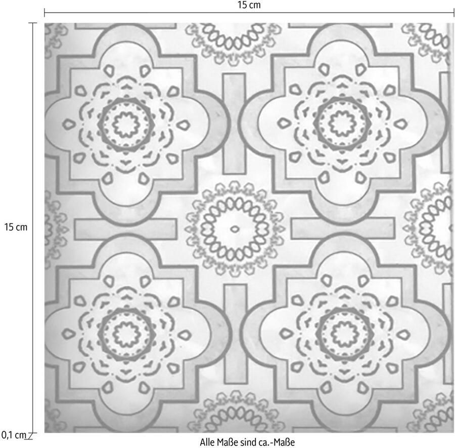 Queence Tegelsticker Mozaïek motief Stickertegels zelfklevend stickers 12-delige set