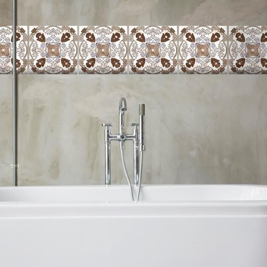 Queence Tegelsticker Mozaïek motief Stickertegels zelfklevend stickers 12-delige set