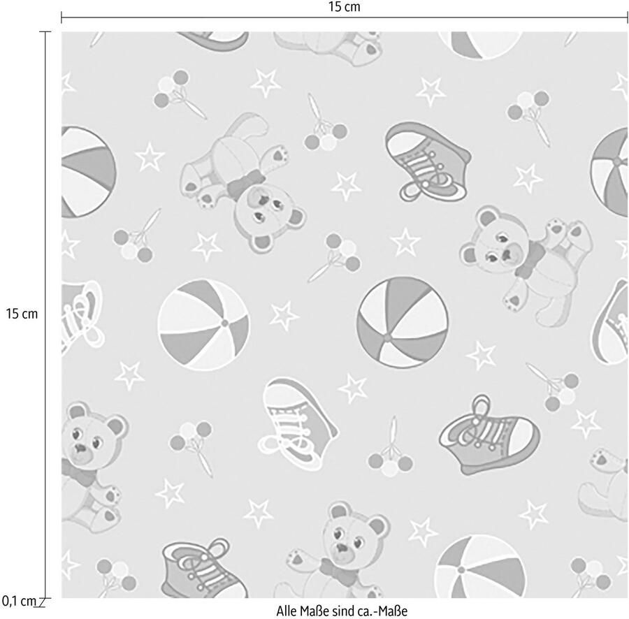 Queence Tegelsticker Teddyberen Stickertegels zelfklevend stickers 12-delige set