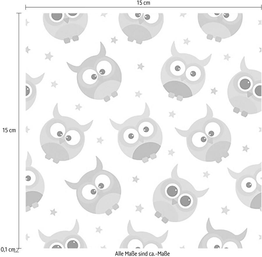 Queence Tegelsticker Uilen Stickertegels zelfklevend stickers 12-delige set
