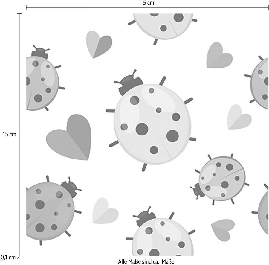 Queence Tegelsticker Veelkleurig lieveheersbeestje Stickertegels zelfklevend stickers 12-delige set