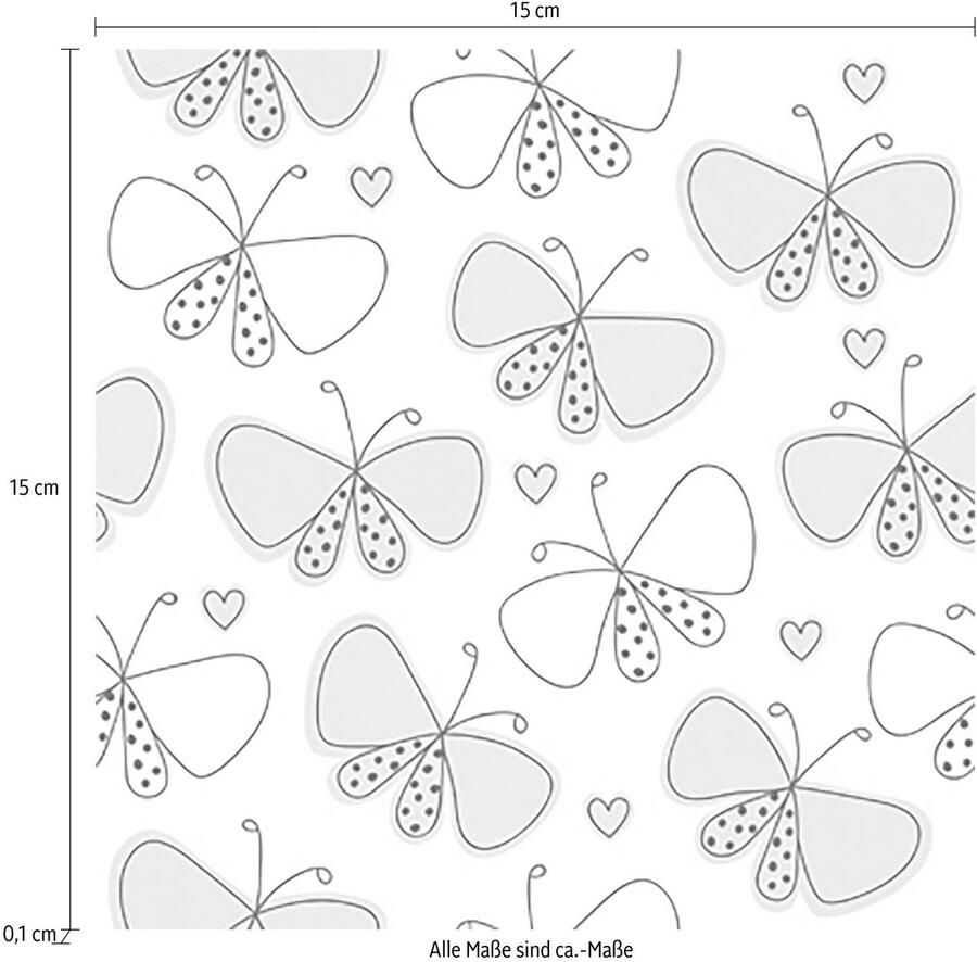 Queence Tegelsticker Vlinders Stickertegels zelfklevend stickers 12-delige set