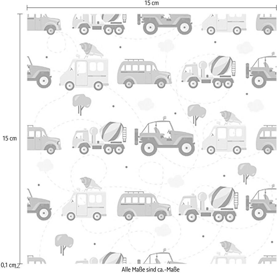 Queence Tegelsticker Voertuigen Stickertegels zelfklevend stickers 12-delige set