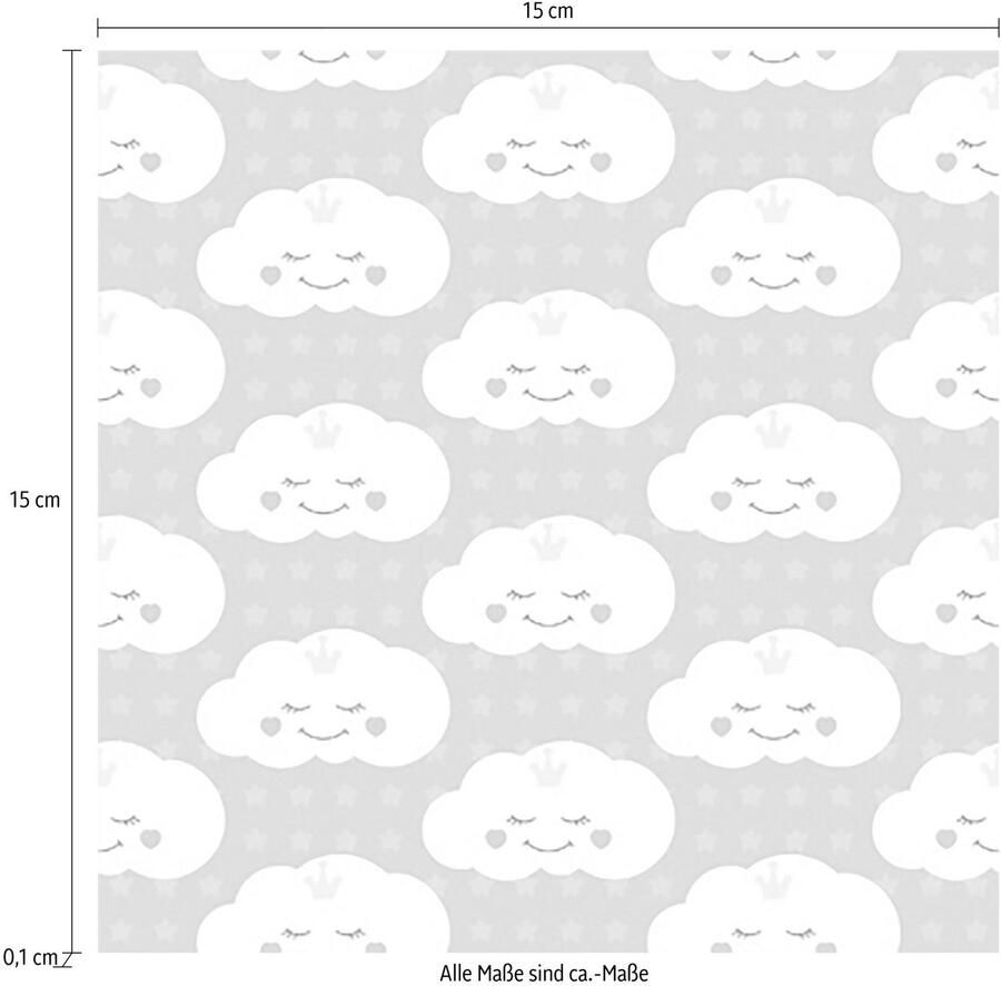 Queence Tegelsticker Wolken Stickertegels zelfklevend stickers 12-delige set