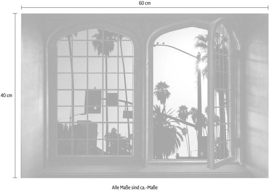 Queence Wandfolie Amerika Muursticker muurdecoratie zelfklevend 3D raam