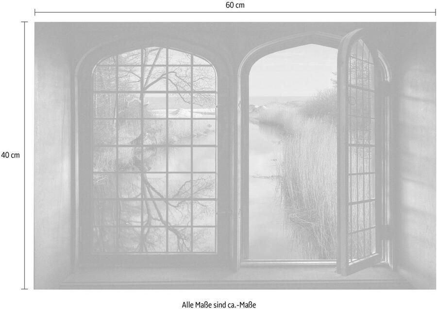 Queence Wandfolie Beek Muursticker muurdecoratie zelfklevend 3D raam