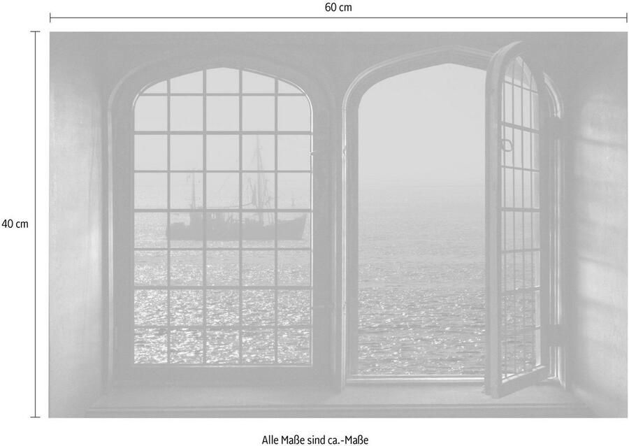 Queence Wandfolie Boot Muursticker muurdecoratie zelfklevend 3D raam