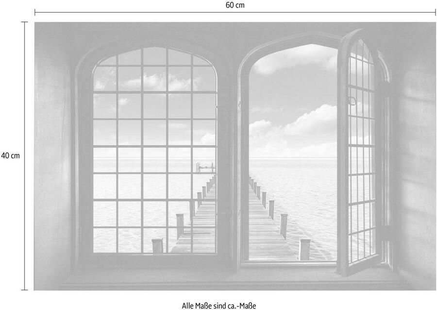 Queence Wandfolie BORA Muursticker muurdecoratie zelfklevend 3D raam