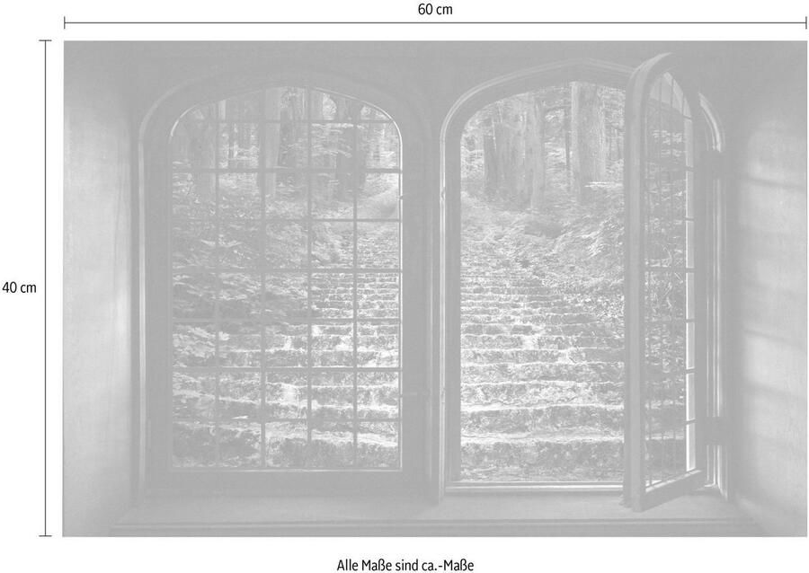Queence Wandfolie Bos Muursticker muurdecoratie zelfklevend 3D raam