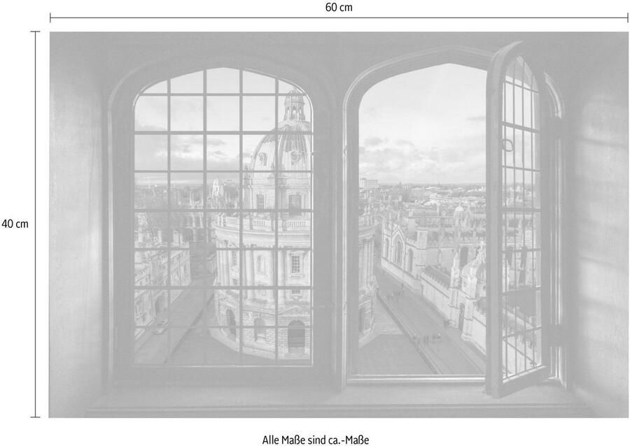 Queence Wandfolie City Muursticker muurdecoratie zelfklevend 3D raam