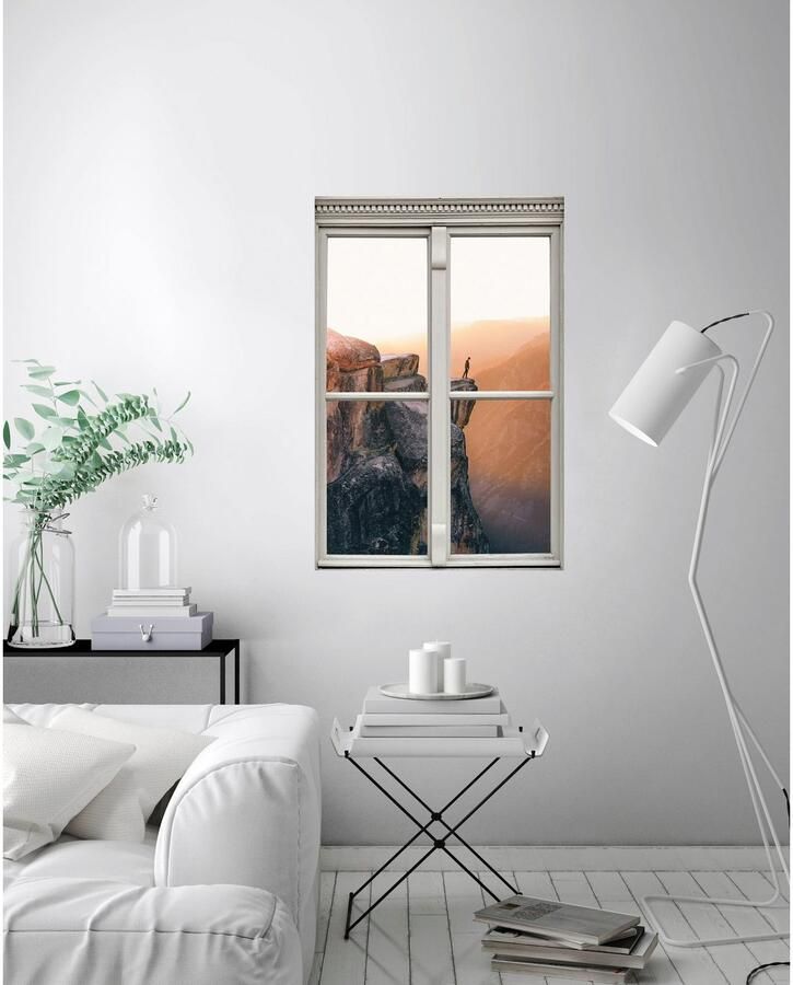 Queence Wandfolie Dal Muursticker muurdecoratie zelfklevend 3D raam