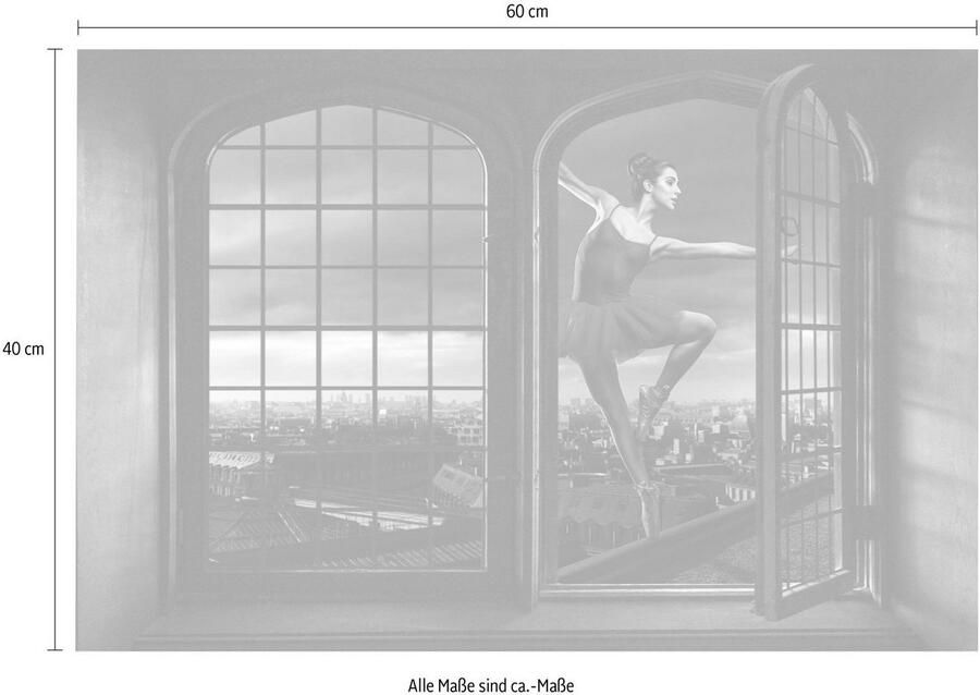 Queence Wandfolie Dancing Muursticker muurdecoratie zelfklevend 3D raam