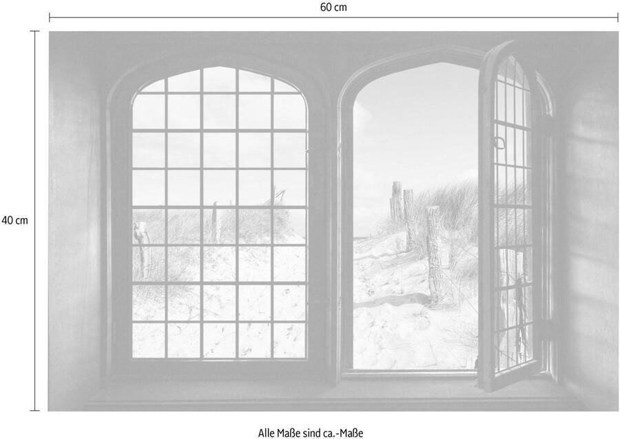 Queence Wandfolie Duin Muursticker muurdecoratie zelfklevend 3D raam